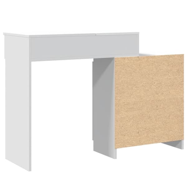 vidaXL Sminkbord med LED vit 115x37x110,5 cm