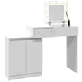 Miniatyrbild 9 av 11: vidaXL Sminkbord med LED vit 115x37x110,5 cm