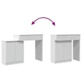 Miniatyrbild 11 av 11: vidaXL Sminkbord med LED vit 115x37x110,5 cm