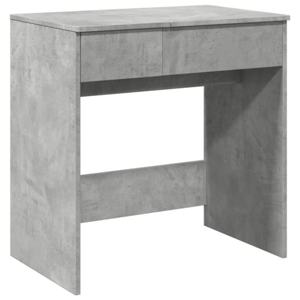 vidaXL Sminkebord med speil betonggrå 73x46,5x120 cm