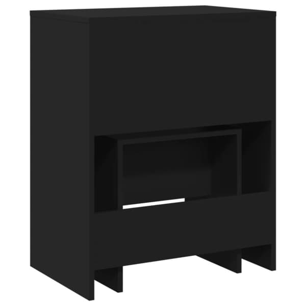 vidaXL Sminkebord med krakk svart 60x40x113,5 cm