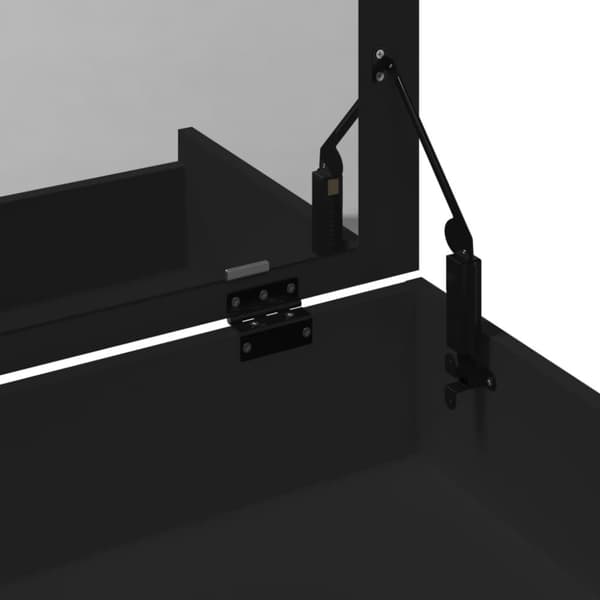 vidaXL Sminkebord med krakk svart 60x40x113,5 cm