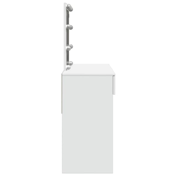 vidaXL Sminkbord med LED vit 100x40x130 cm