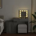 Pikkukuva 4 / 11: vidaXL Peilipöytä LED-valoilla harmaa Sonoma 115x37x110,5 cm