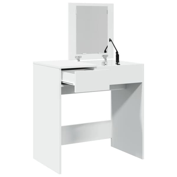 vidaXL makeupbord med spejl 73x46,5x120 cm hvid
