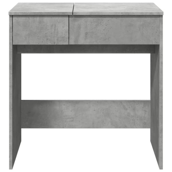 vidaXL makeupbord med spejl 73x46,5x120 cm betongrå