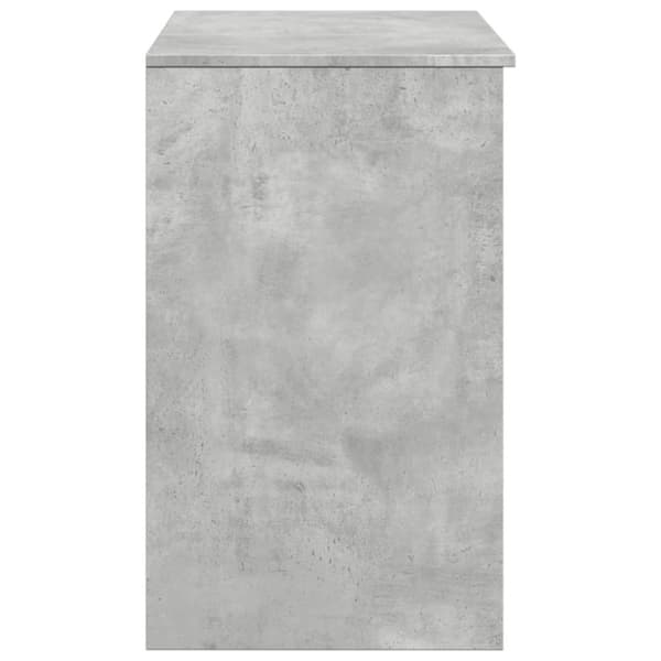 vidaXL makeupbord med spejl 73x46,5x120 cm betongrå