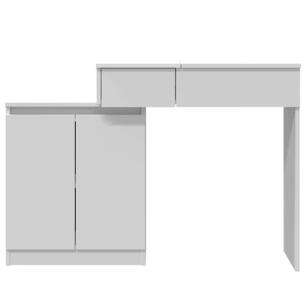 vidaXL makeupbord med LED-lys 115x37x110,5 cm hvid