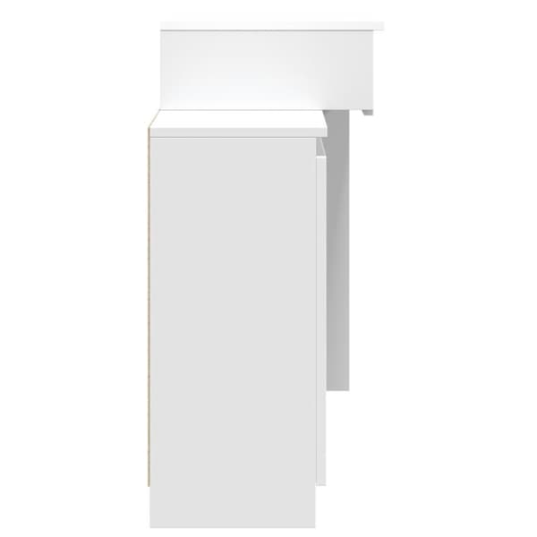 vidaXL makeupbord med LED-lys 115x37x110,5 cm hvid
