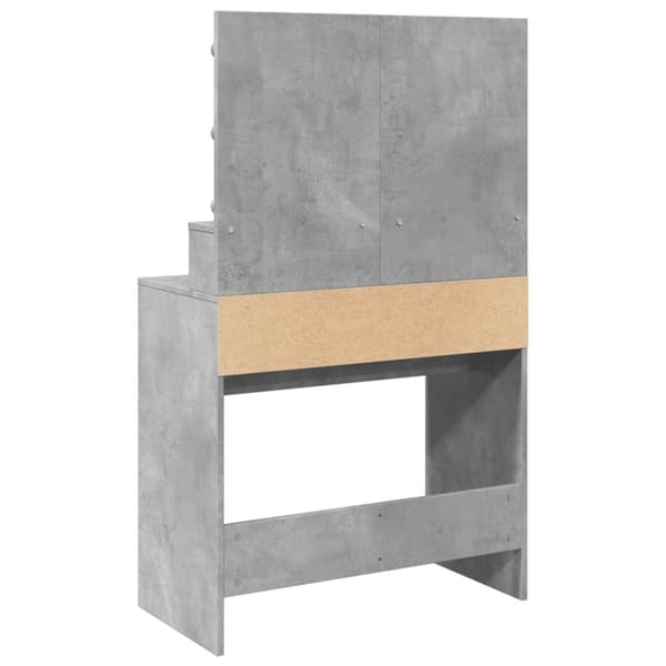 vidaXL Peilipöytä LED-valoilla betoninharmaa 80x41x134,5 cm