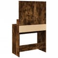 Pikkukuva 8 / 11: vidaXL Peilipöytä LED-valoilla savutammi 80x41x134,5 cm