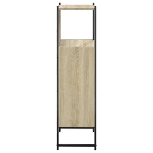 badeværelsesskab 33x33x120,5 cm konstrueret træ sonoma-eg