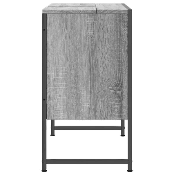 underskab til vask 60x33x60 cm konstrueret træ grå sonoma-eg