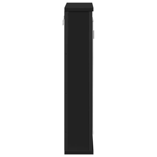Kylpyhuoneen peilikaappi musta 42x12x60 cm tekninen puu