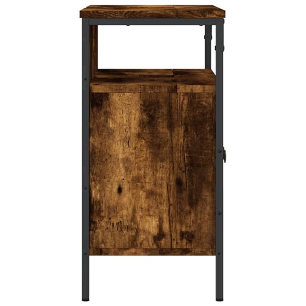 Tvättställsskåp rökfärgad ek 60x30x60 cm konstruerat trä
