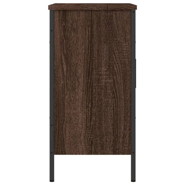 underskab til håndvask 60x30x60 cm konstrueret træ brunt eg
