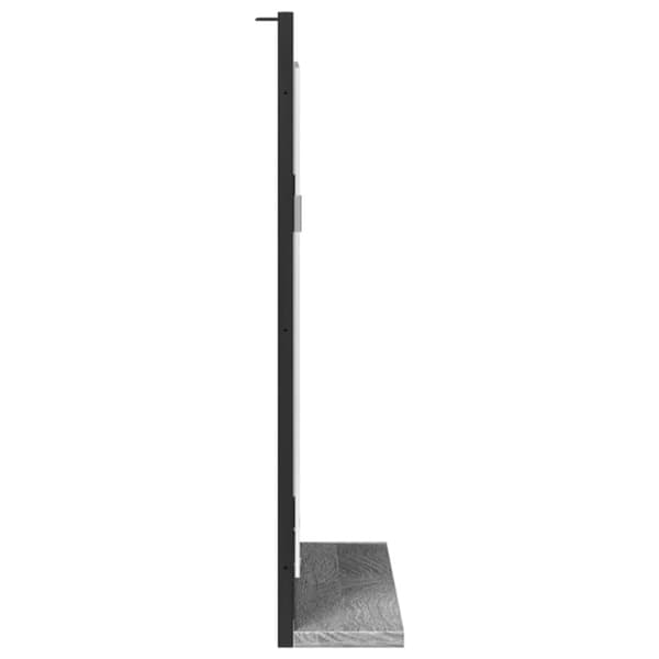 spejl med hylde 50x12x60 cm konstrueret træ grå sonoma-eg