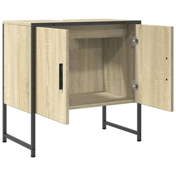 underskab til håndvask 60x33x60 cm konstrueret træ sonoma-eg