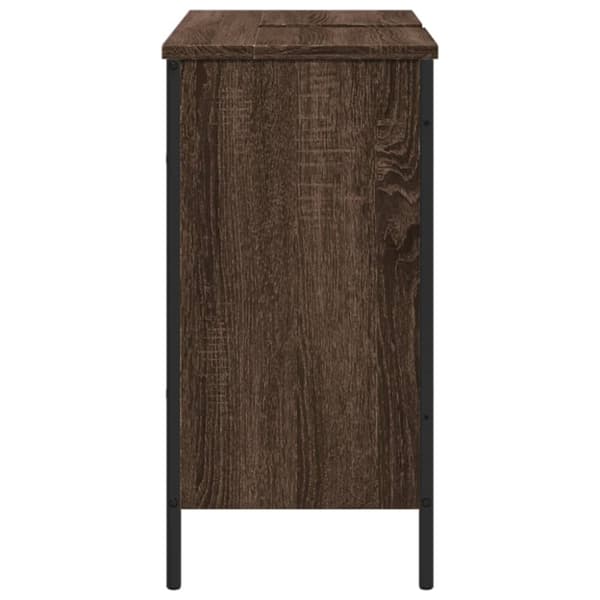 Tvättställsskåp brun ek 80x30x60 cm konstruerat trä