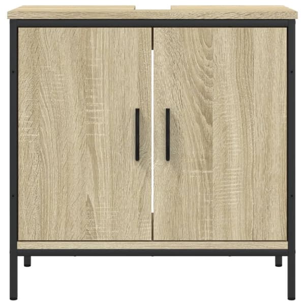 Tvättställsskåp sonoma-ek 60x30x60 cm konstruerat trä