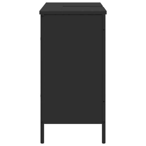 underskab til håndvask 80x30x60 cm konstrueret træ sort