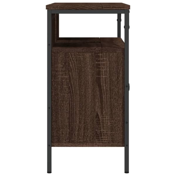 underskab til håndvask 80x30x60 cm konstrueret træ brunt eg