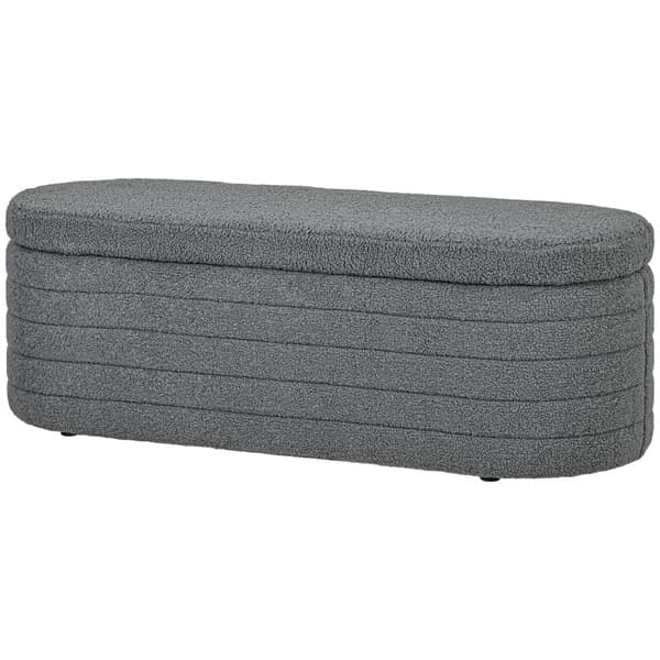 Rootz polstret sengebænk - Opbevaring Ottoman - Vinduessæde - 100% polyester - Eucalyptus træramme - 116 cm x 41 cm x 40,5 cm