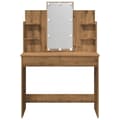 Miniatyrbillede 8 af 11: vidaXL makeupbord med LED-lys 96x40x142 cm kunsteg