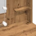 Miniatyrbillede 11 af 11: vidaXL makeupbord med LED-lys 96x40x142 cm kunsteg