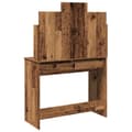 Miniatyrbilde 7 av 11: vidaXL Sminkebord med speil gammelt tre 96x39x142 cm