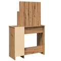 Miniatyrbilde 7 av 11: vidaXL Sminkebord med speil artisan eik 86,5x35x136 cm