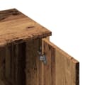 Miniatyrbild 9 av 11: vidaXL Sminkbord med spegel gammalt trä 86,5x35x136 cm