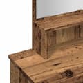 Miniatyrbild 10 av 11: vidaXL Sminkbord med spegel gammalt trä 86,5x35x136 cm