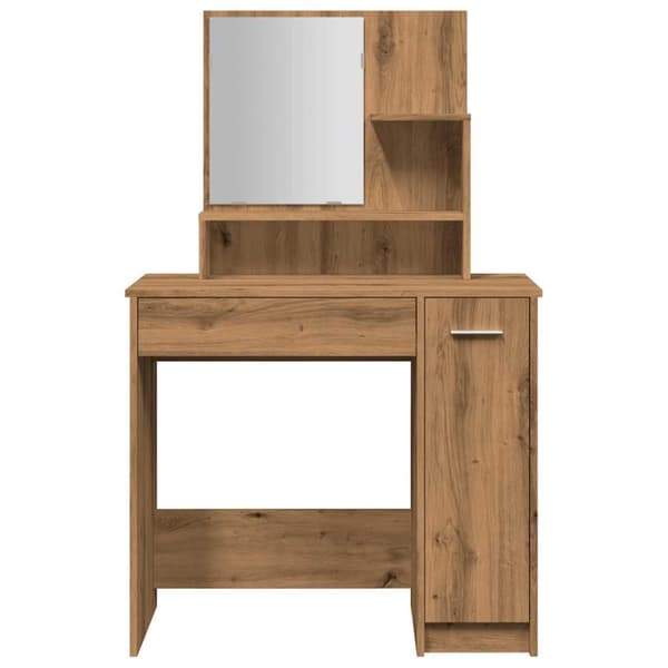 vidaXL makeupbord med spejl 86,5x35x136 cm kunsteg