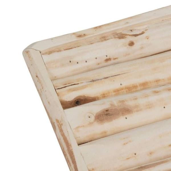 Bänk i naturligt trä - ATMOSPHERA - Woody - Rektangulär - Maximal belastning 130 kg - 70 cm