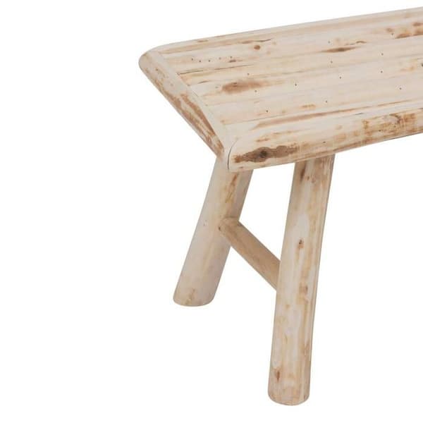 Bänk i naturligt trä - ATMOSPHERA - Woody - Rektangulär - Maximal belastning 130 kg - 70 cm