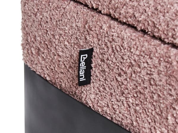 Oppbevaringsbenk for Soverom Rosa Polyester Stoff Polstring Svarte Ben Hytte Design Solid Farge Stue Møbler