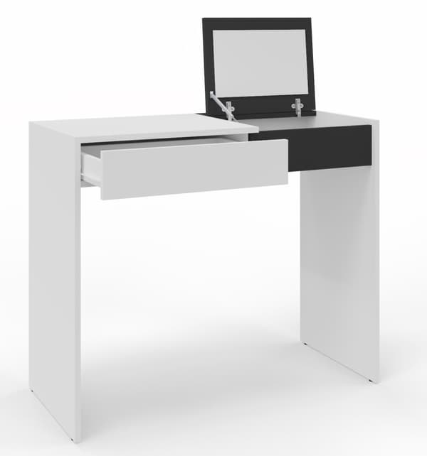 OPERA svart och vitt sminkbord med spegel