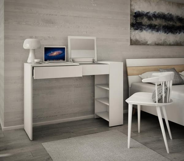 OPERA MAXI vitt sminkbord med spegel