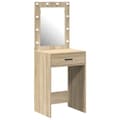 Pikkukuva 4 / 11: vidaXL meikkipöytä LED-valoilla Sonoma tammi 50x41x135 cm