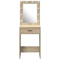 Pikkukuva 6 / 11: vidaXL meikkipöytä LED-valoilla Sonoma tammi 50x41x135 cm