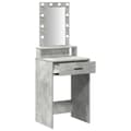 Miniatyrbillede 5 af 11: vidaXL Beton Grå Beton Effekt Træ 50 x 41 x 140 cm Spejl