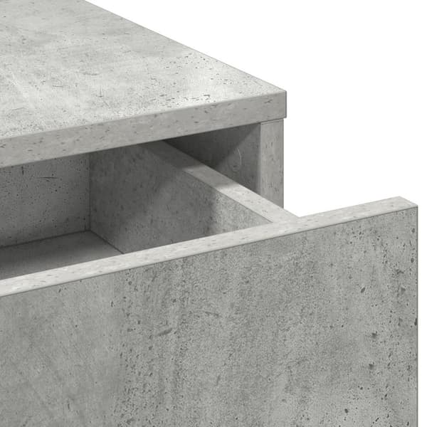 vidaXL Beton Grå Beton Effekt Træ 50 x 41 x 140 cm Spejl