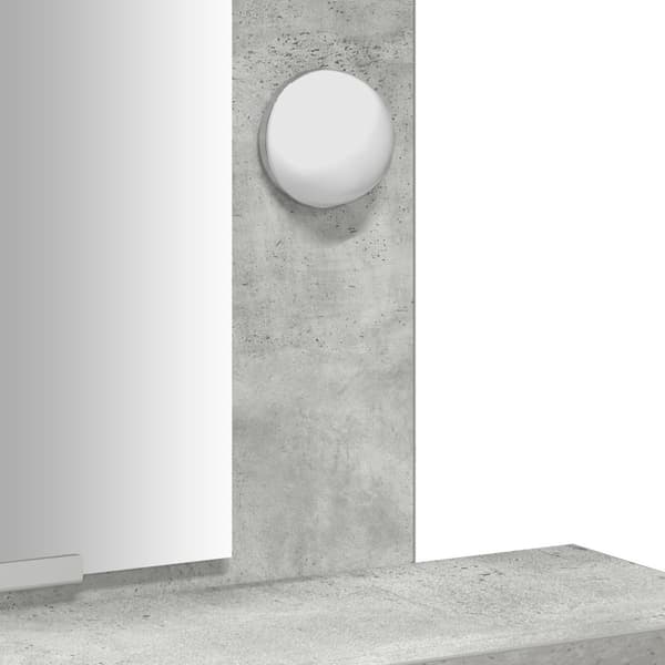 vidaXL Beton Grå Beton Effekt Træ 50 x 41 x 140 cm Spejl