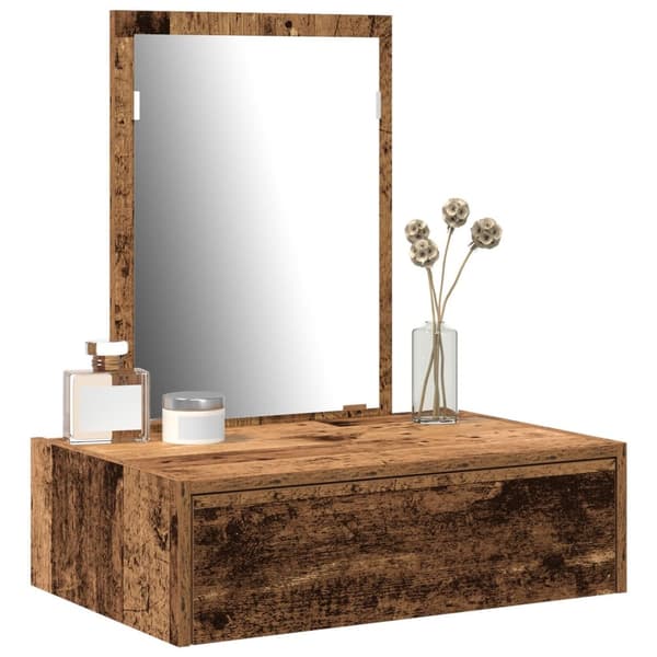 vidaXL Gammalt trä 60 x 40 x 70 cm Förvaring Sminkbord Rektangulär