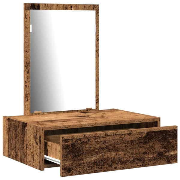 vidaXL Gammalt trä 60 x 40 x 70 cm Förvaring Sminkbord Rektangulär