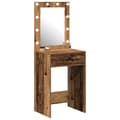 Miniatyrbillede 3 af 11: vidaXL Gammelt træ MDF 50 x 41 x 135 cm Spejl Makeupbord Rektangulær