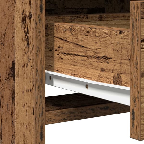 vidaXL Gammelt træ MDF 50 x 41 x 135 cm Spejl Makeupbord Rektangulær