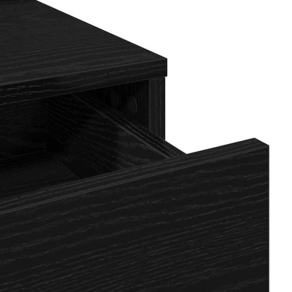 vidaXL Svart Ek MDF, Spegel, Metall 50 x 41 x 140 cm Spegel