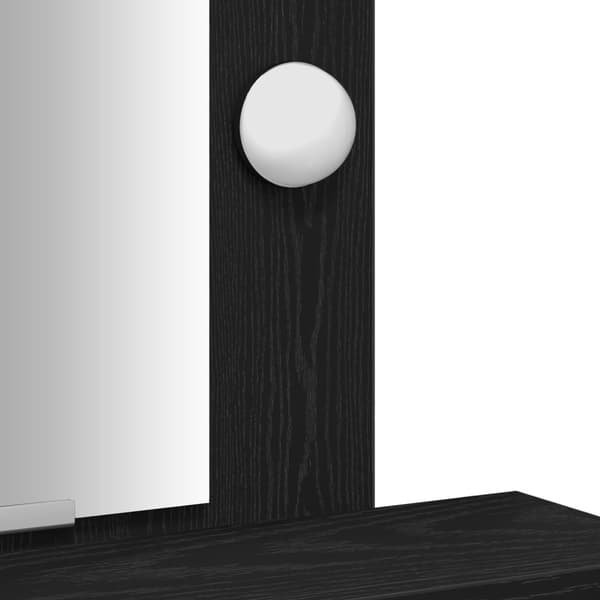 vidaXL Svart Ek MDF, Spegel, Metall 50 x 41 x 140 cm Spegel